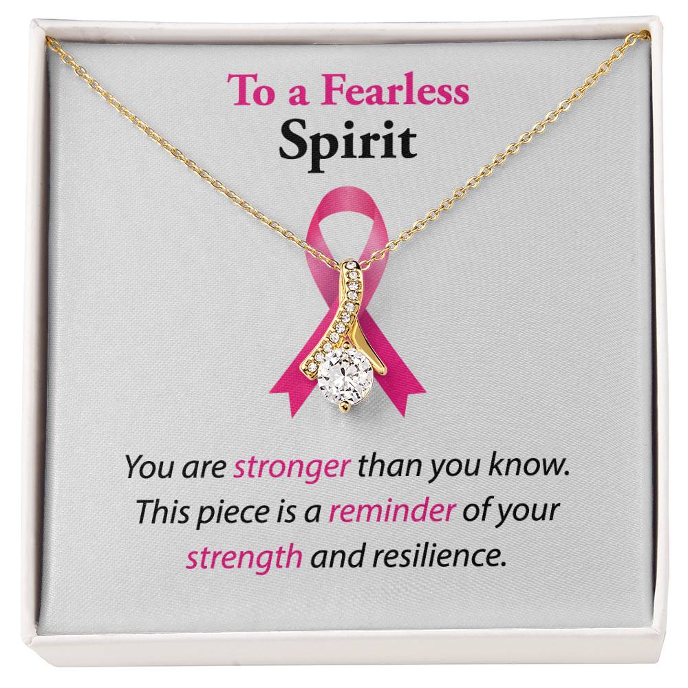 You Are Stronger Than You Know - Breast Cancer Awareness - Alluring Beauty Necklace