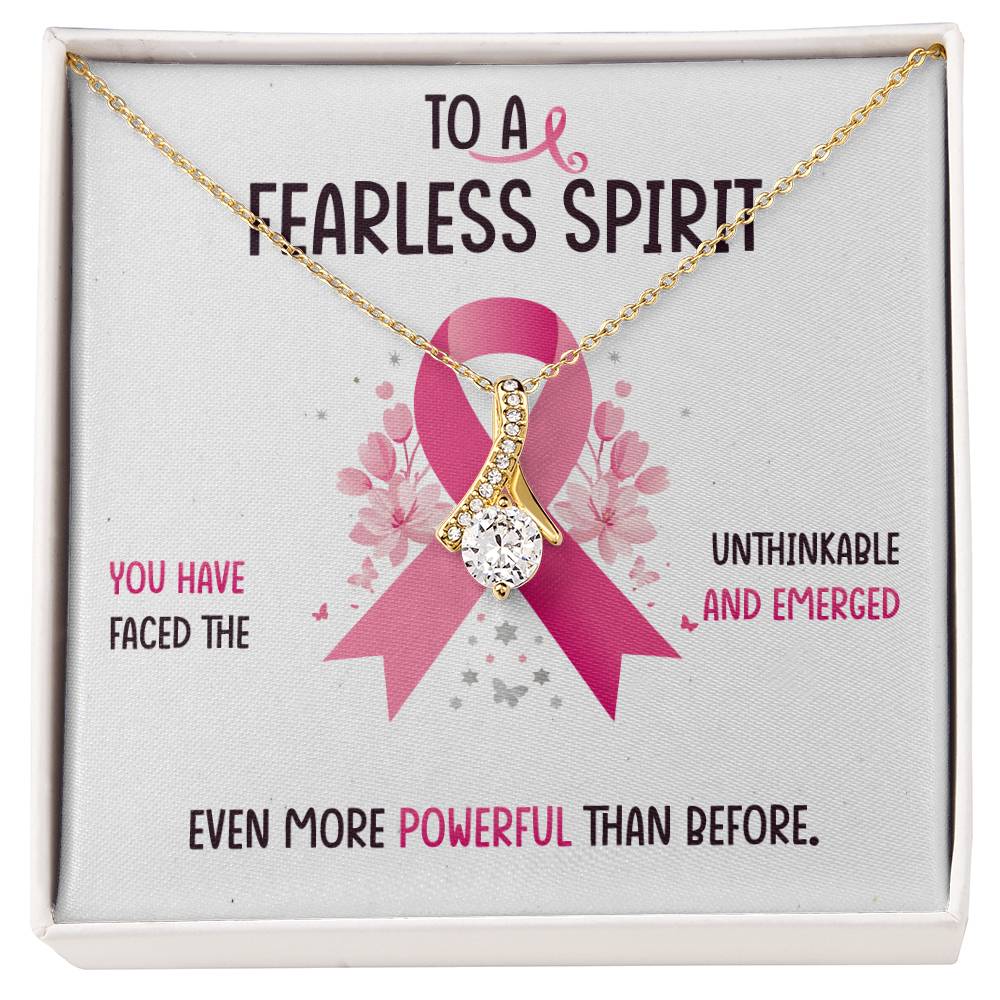 You Have Faced the Unthinkable - Breast Cancer Awareness Alluring Beauty Necklace