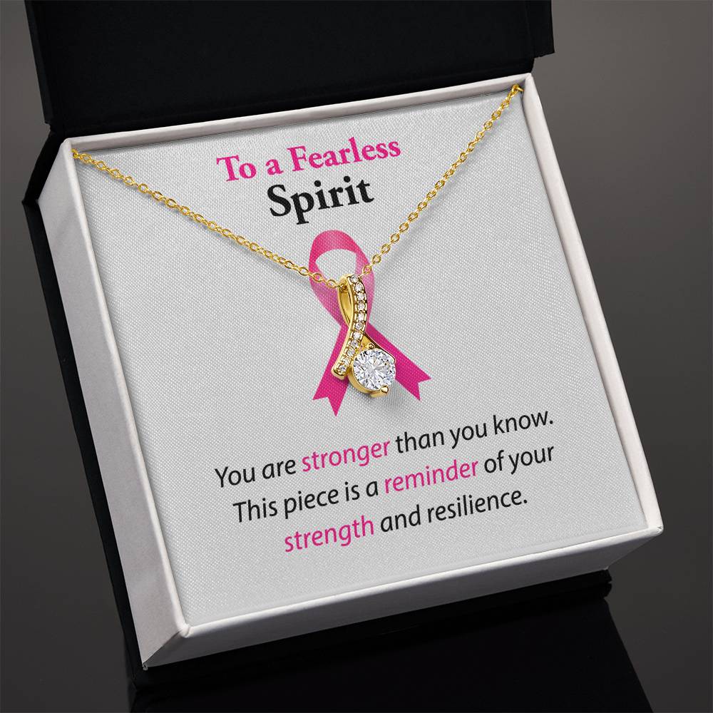 You Are Stronger Than You Know - Breast Cancer Awareness - Alluring Beauty Necklace