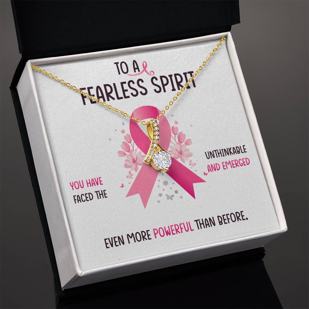 You Have Faced the Unthinkable - Breast Cancer Awareness Alluring Beauty Necklace