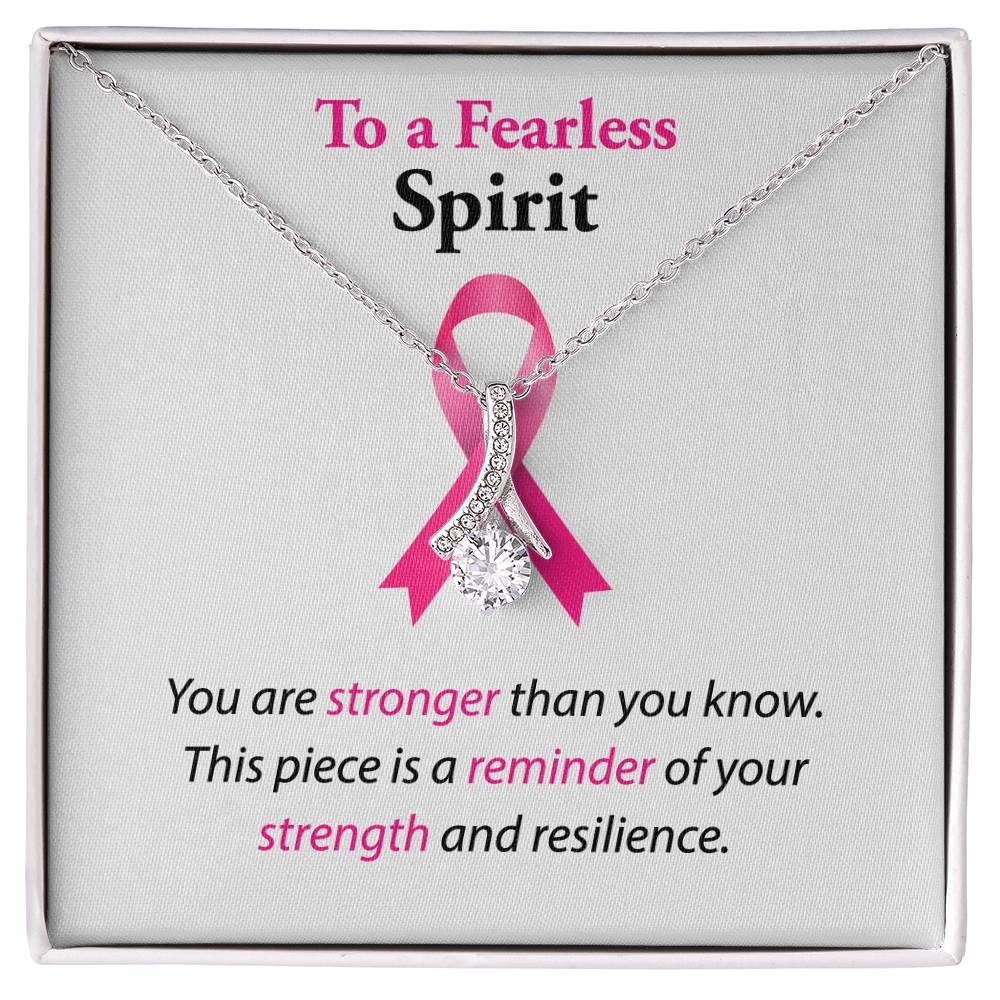 You Are Stronger Than You Know - Breast Cancer Awareness - Alluring Beauty Necklace