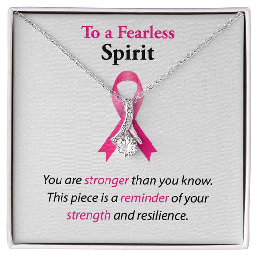 You Are Stronger Than You Know - Breast Cancer Awareness - Alluring Beauty Necklace