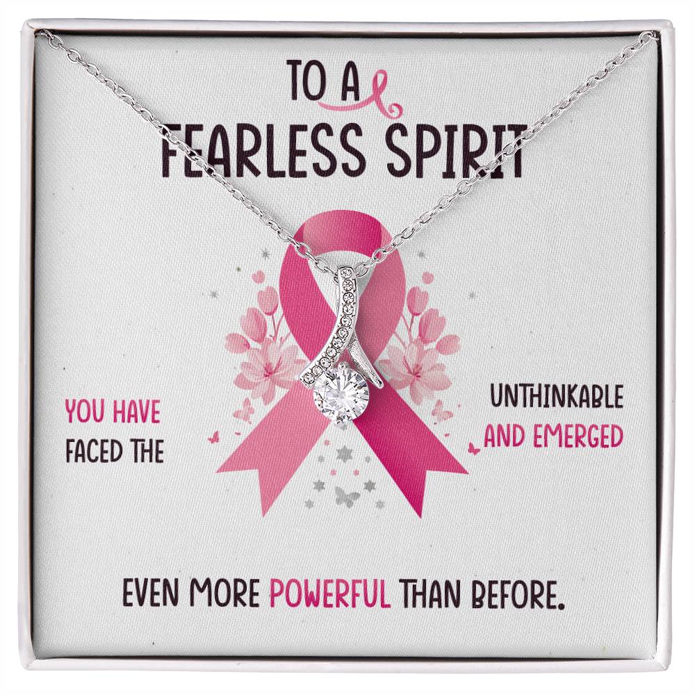 You Have Faced the Unthinkable - Breast Cancer Awareness Alluring Beauty Necklace