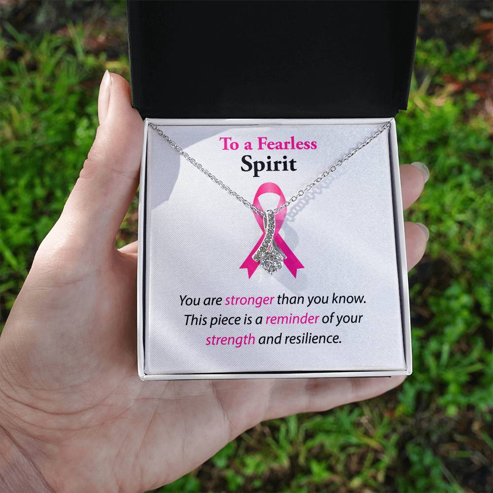 You Are Stronger Than You Know - Breast Cancer Awareness - Alluring Beauty Necklace