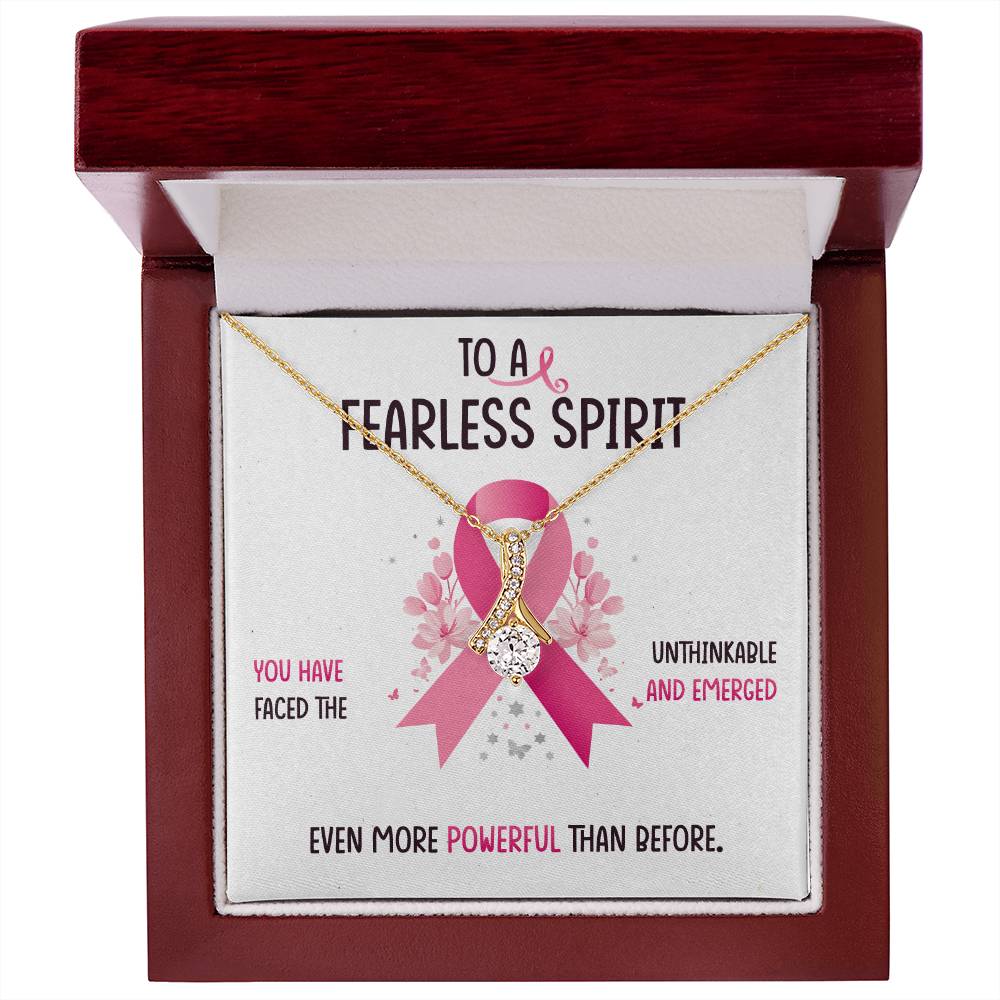 You Have Faced the Unthinkable - Breast Cancer Awareness Alluring Beauty Necklace