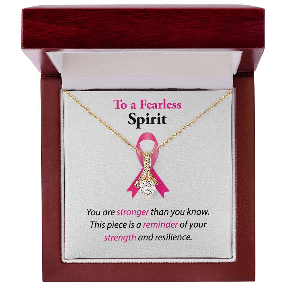 You Are Stronger Than You Know - Breast Cancer Awareness - Alluring Beauty Necklace