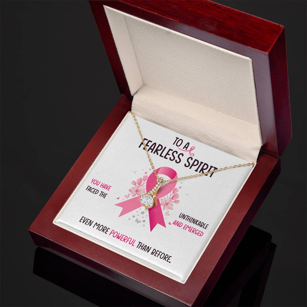 You Have Faced the Unthinkable - Breast Cancer Awareness Alluring Beauty Necklace