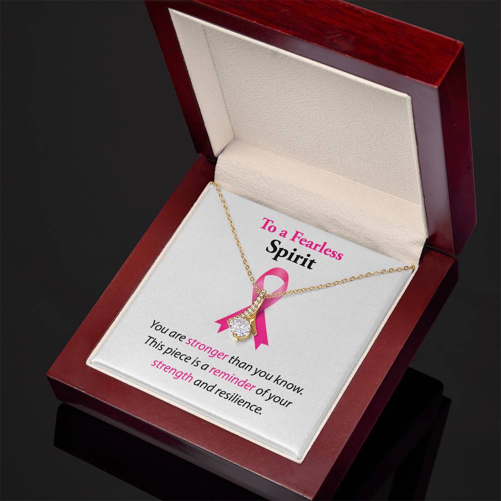 You Are Stronger Than You Know - Breast Cancer Awareness - Alluring Beauty Necklace