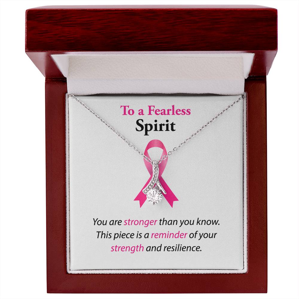 You Are Stronger Than You Know - Breast Cancer Awareness - Alluring Beauty Necklace