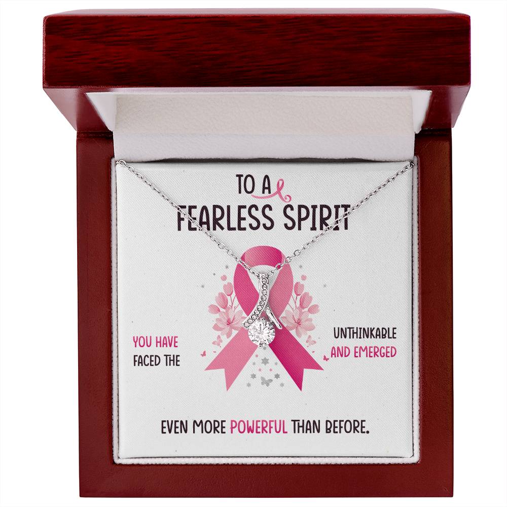 You Have Faced the Unthinkable - Breast Cancer Awareness Alluring Beauty Necklace