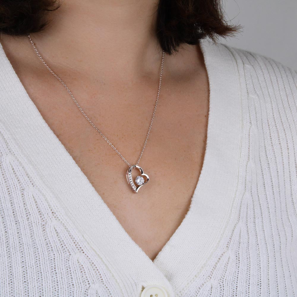 To a Resilient Heart - Alluring Beauty Heart Necklace - Breast Cancer Awareness